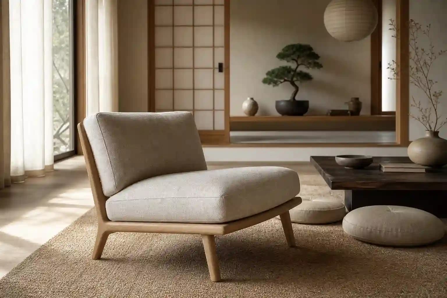 A Japandi Accent Chair Crafted with Minimal Elegance & Timeless Comfort